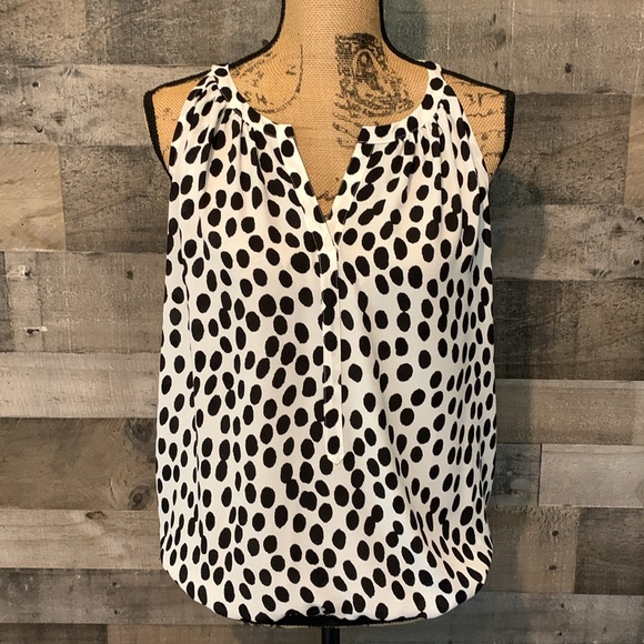 Ann Taylor Loft Flowy Polka Dot Top - Picture 13 of 16